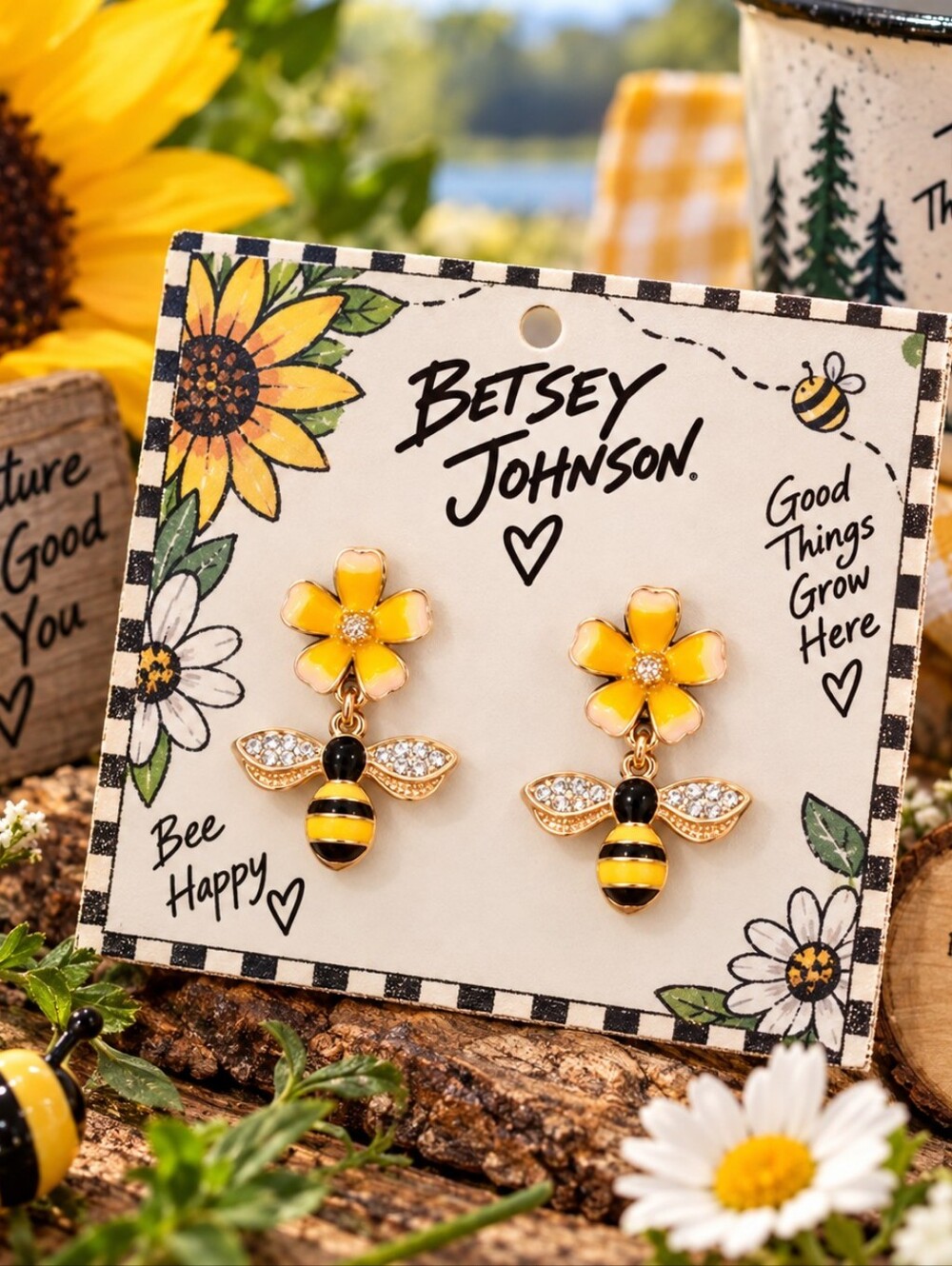 BETSEY JOHNSON BUSY BEE EARRINGS 2